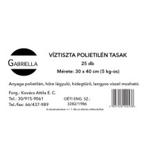 Mélyhűtő tasak víztiszta polietilén 300x400 mm 25 db