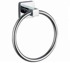 Fali törölközőtartó gűrű szögletes króm