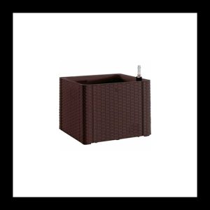 Rattan virágláda mokka